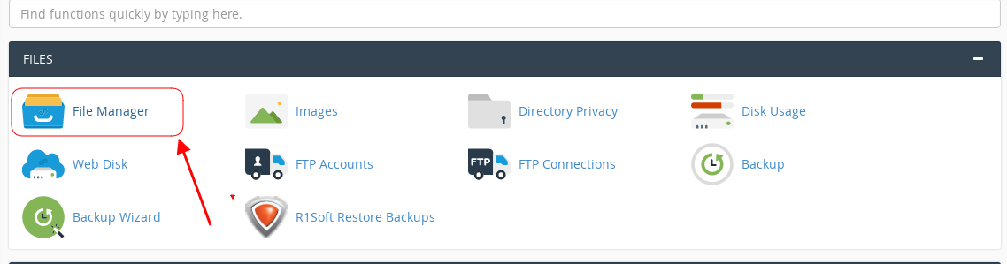 Identifying File Manager in CPanel