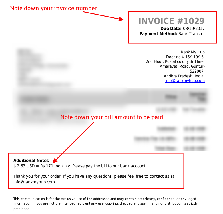 ebay payment invoice